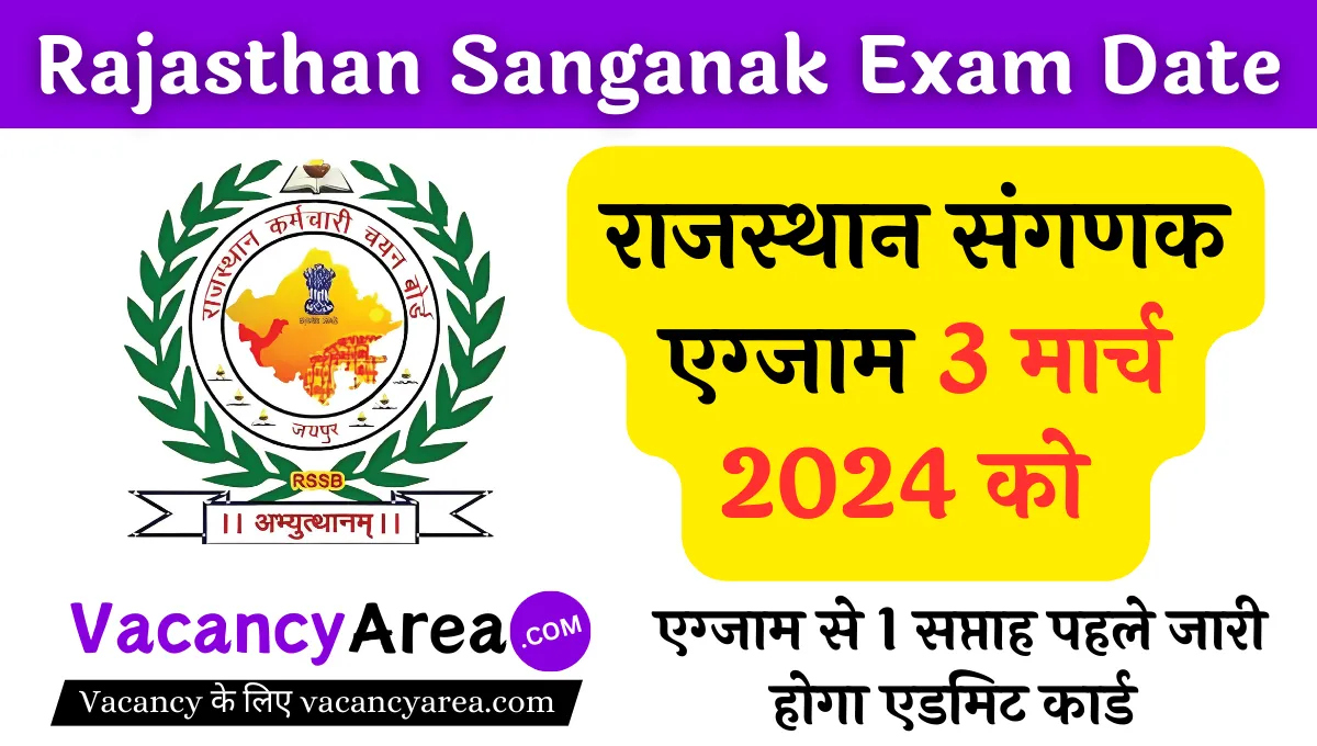 Rajasthan Sanganak Exam Date 2023