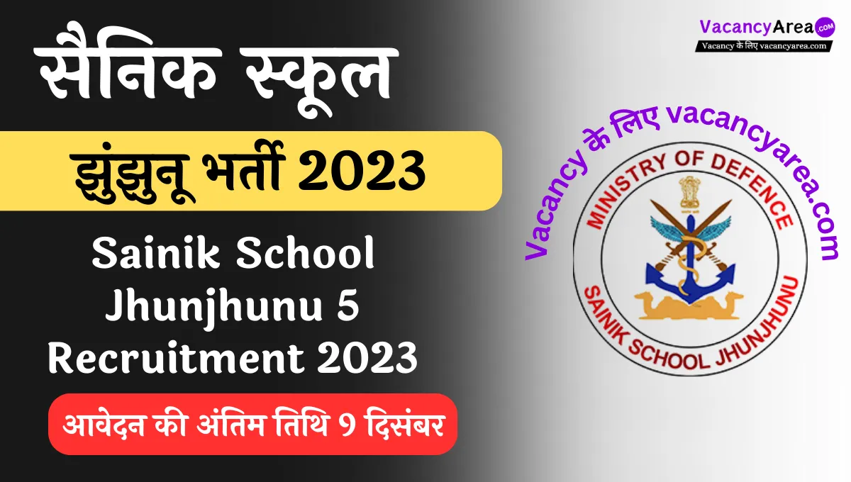 Sainik School Jhunjhunu Recruitment 2023